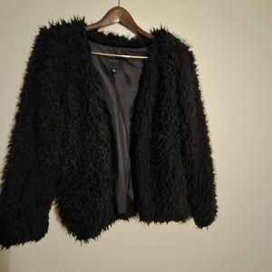 Miss London Black Teddy Jacket